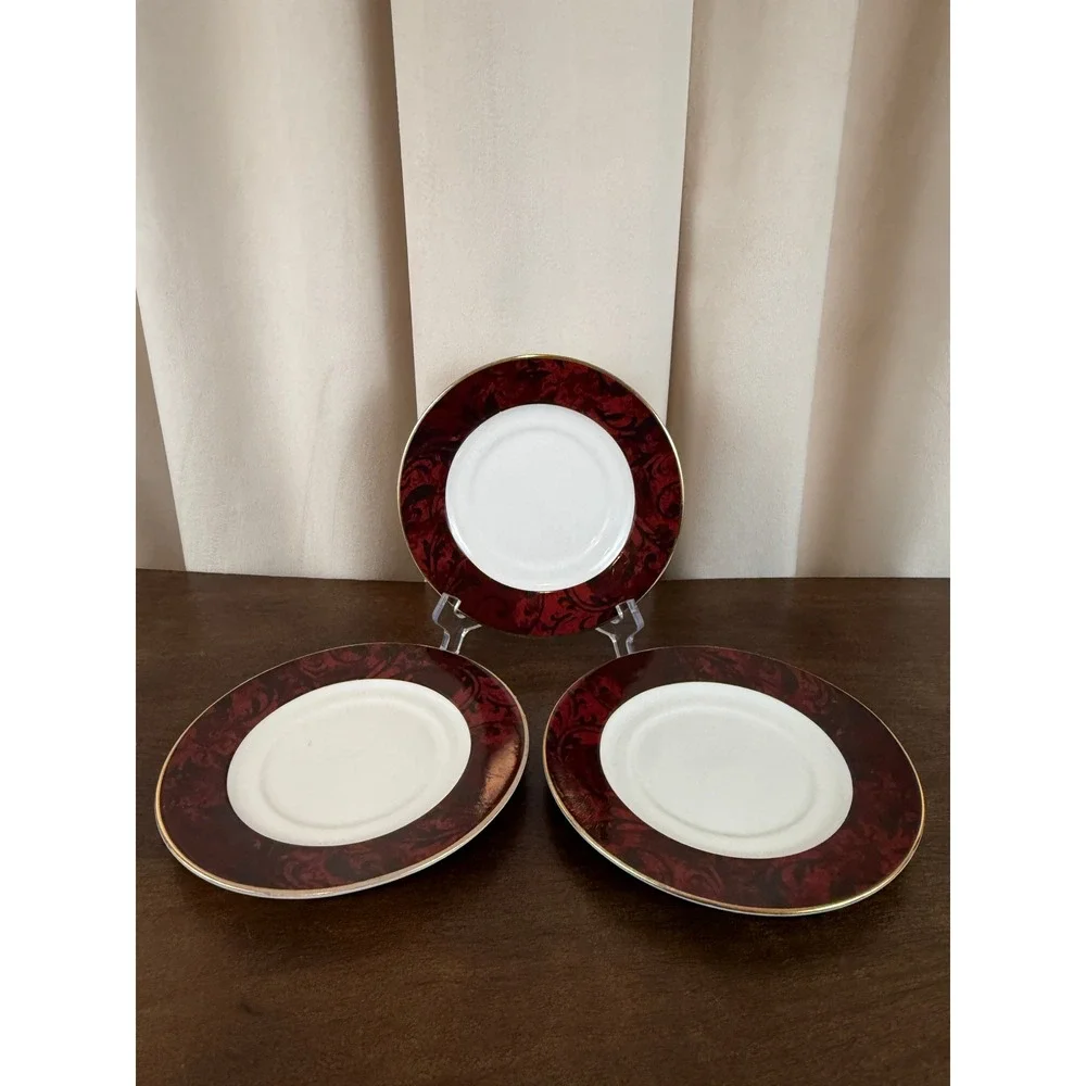 Sakura for Hallmark 1990s Set of THREE Christmas Holly Pattern 6 1/4